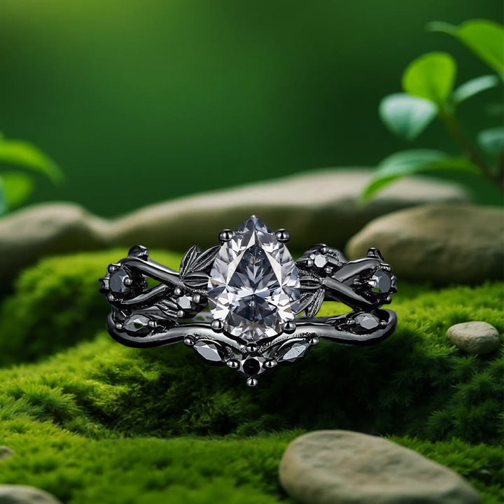 Olivenorma Poseidon's Tear Ring - Clear Crystal - Black - US 10 - image 10