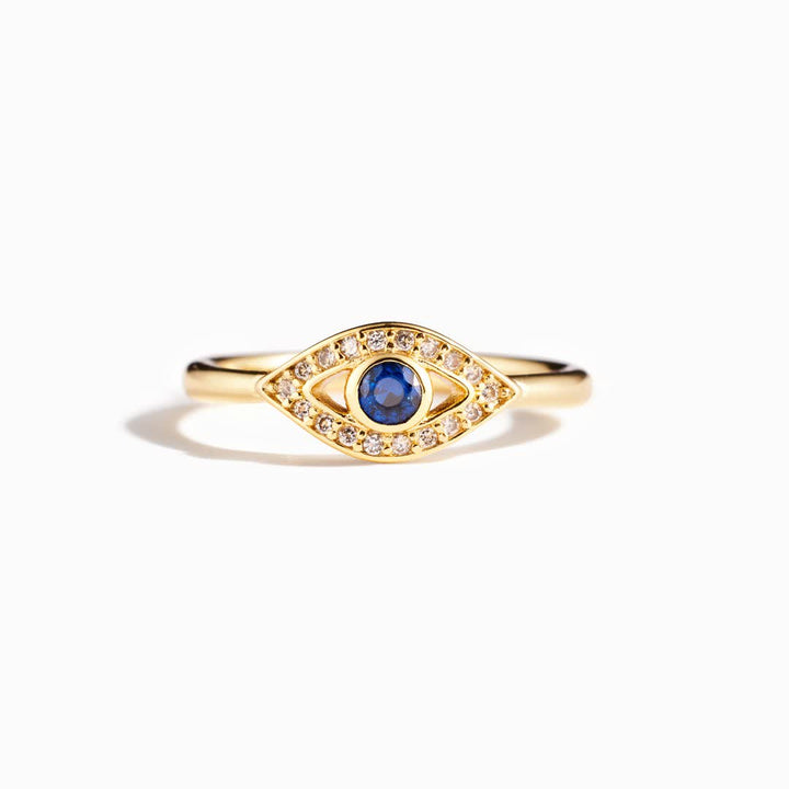 Olivenorma "Love & Protected" Golden Evil Eye Ring - image 9