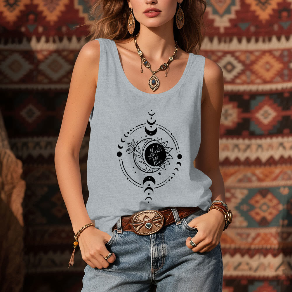 Olivenorma Moom Phase Women's Scoop Neck Tank Top Regular Fit T-Shirt - image 7