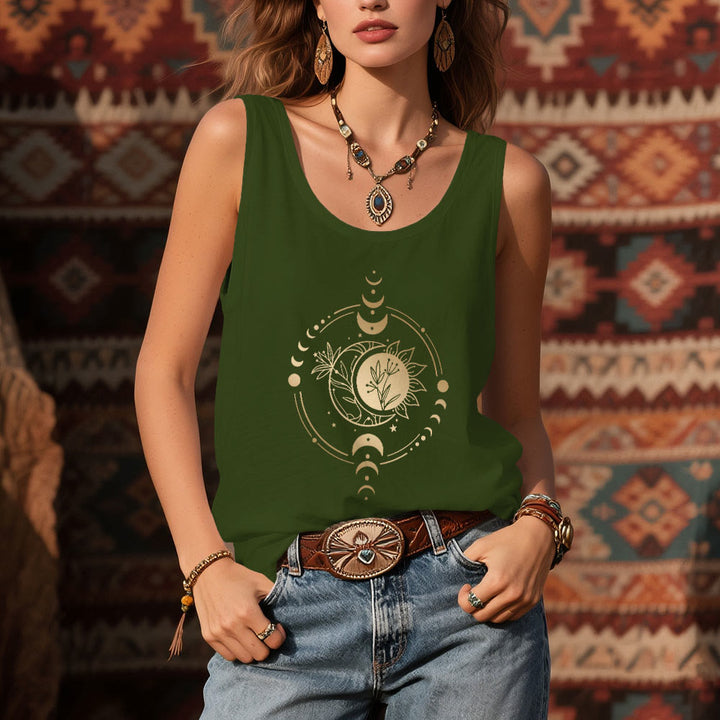 Olivenorma Moom Phase Women's Scoop Neck Tank Top Regular Fit T-Shirt - image 11