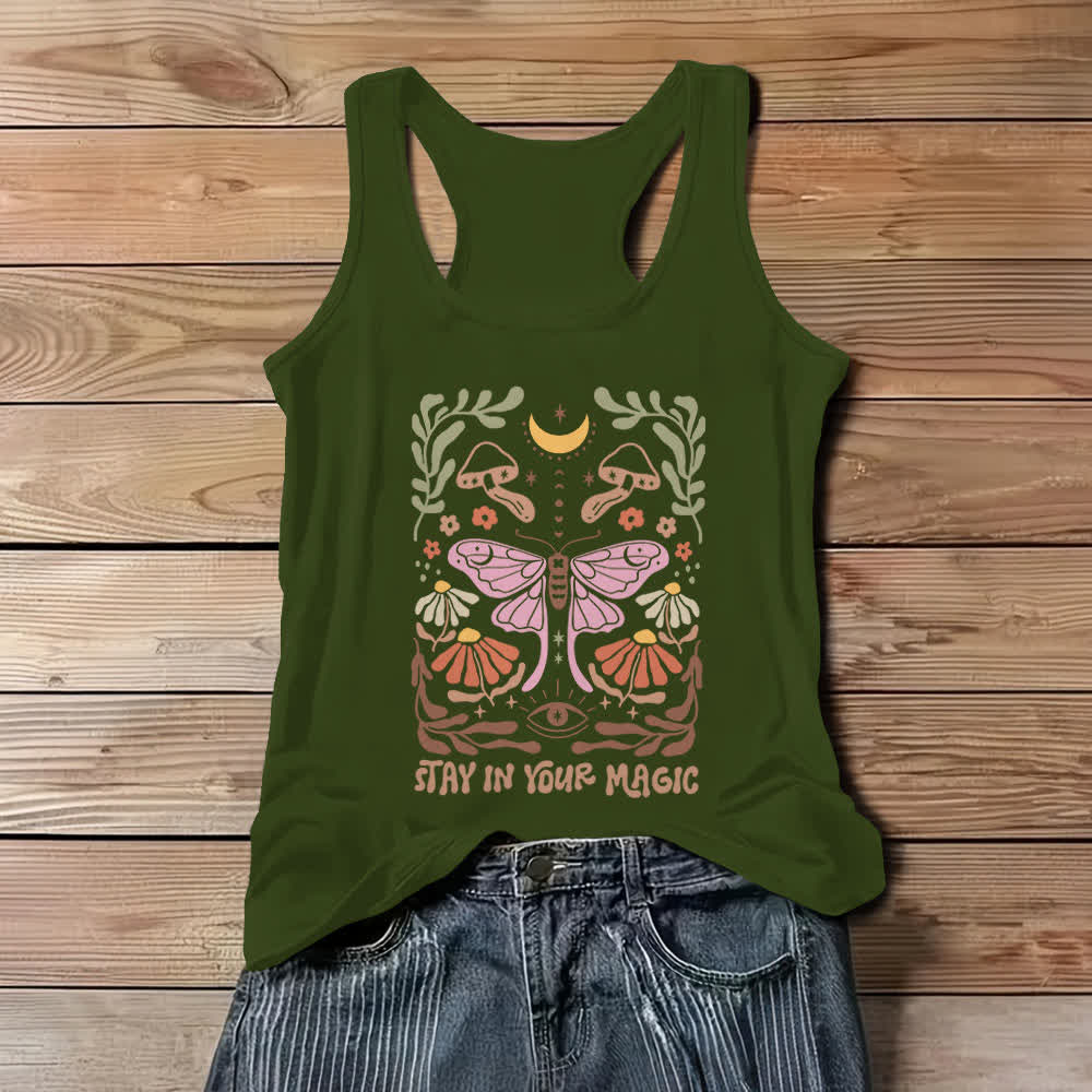 Olivenorma Luna Moth Tank Top - Green - 3XL - image 8