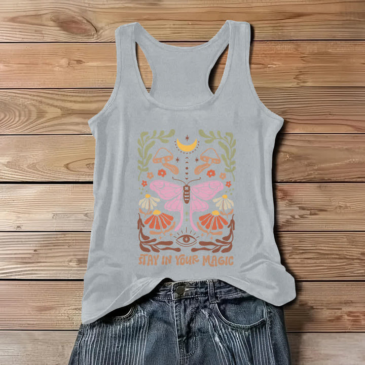Olivenorma Luna Moth Tank Top - Gray - 3XL - image 0