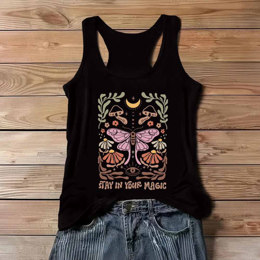 Olivenorma Luna Moth Tank Top - Black - 3XL - image 4