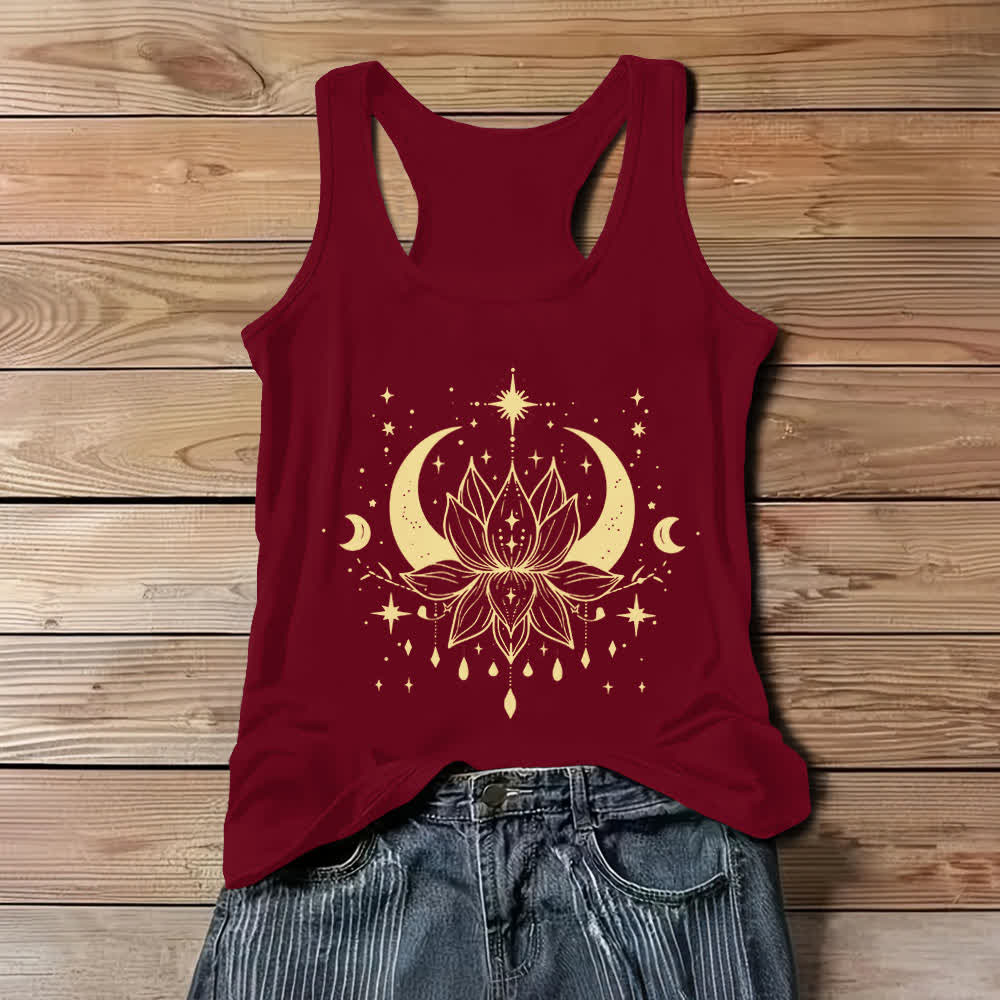 Olivenorma Yoga Lotus Racerback Tank Tops - Red - 3XL - image 6
