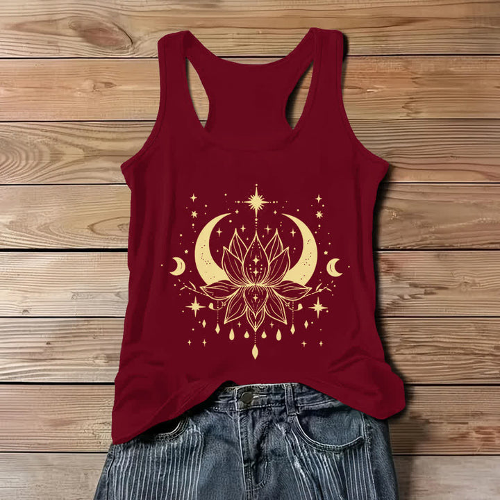 Olivenorma Yoga Lotus Racerback Tank Tops - Red - 3XL - image 6