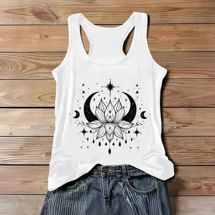 Olivenorma Yoga Lotus Racerback Tank Tops - White - 3XL - image 2