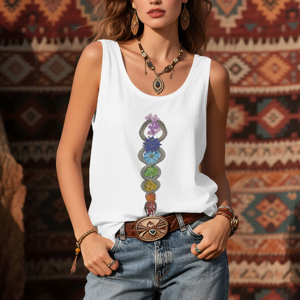 Olivenorma Kundalini Awakening 7 Chakra Tank Top - image 1