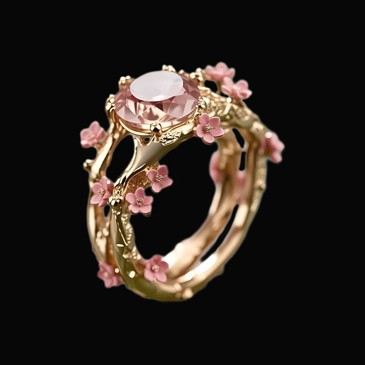 Olivenorma Enchanted Sakura Grove Rose Quartz Ring - image 5