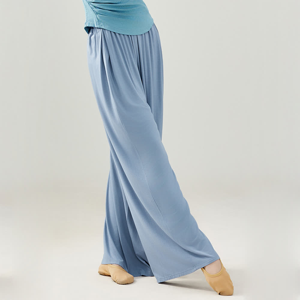 Olivenorma Modal Comfortable Drape Yoga Dance Straight Pants - Blue - 2XL - image 6