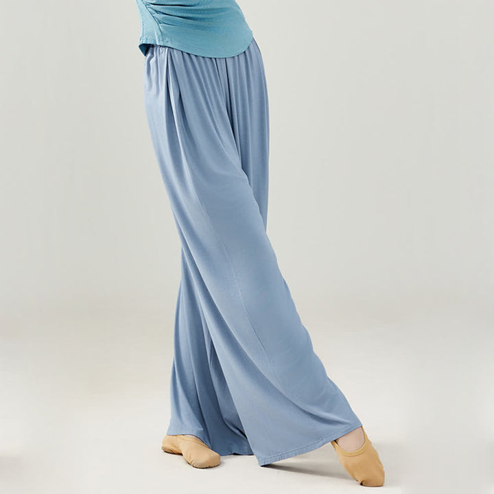 Olivenorma Modal Comfortable Drape Yoga Dance Straight Pants - Blue - 2XL - image 6