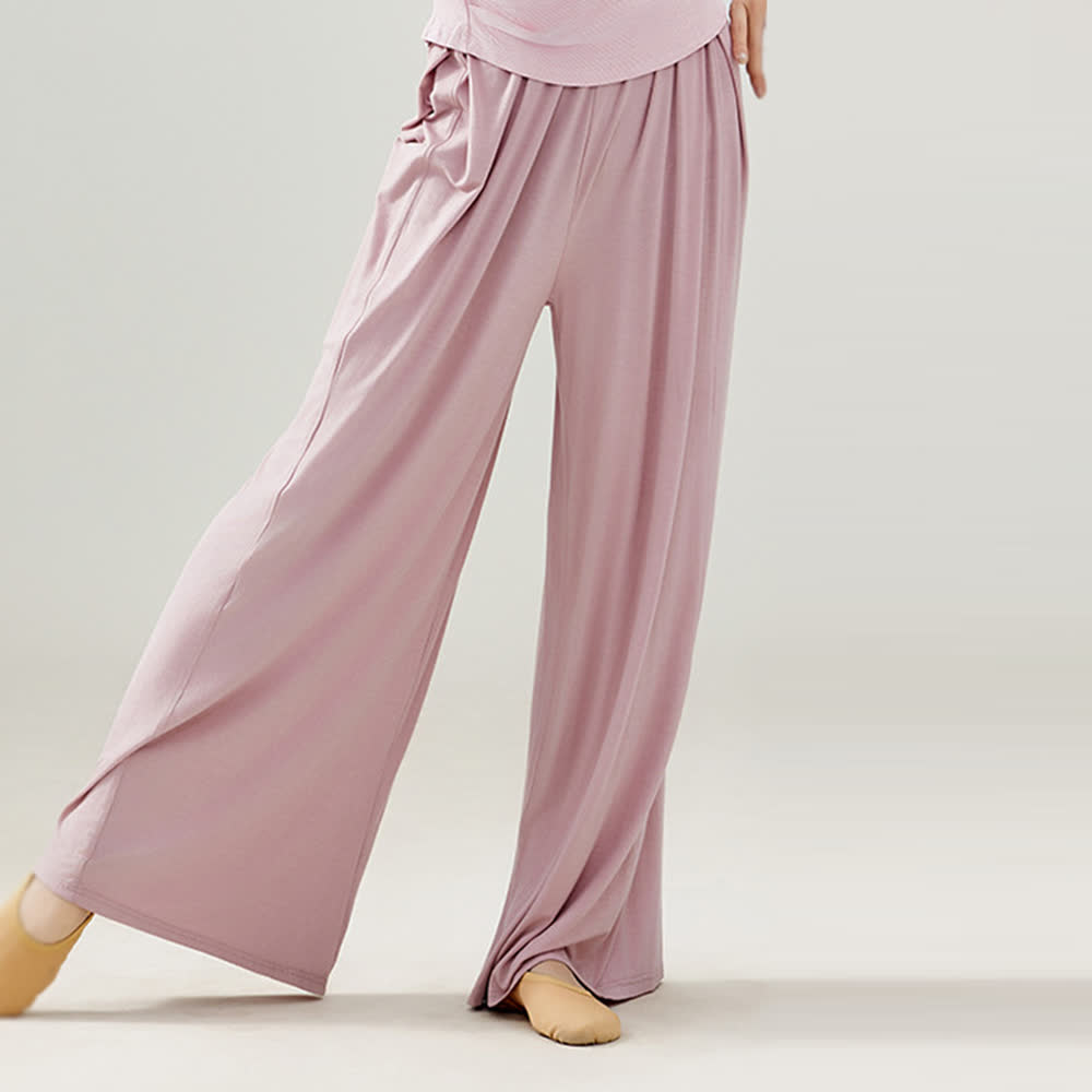 Olivenorma Modal Comfortable Drape Yoga Dance Straight Pants - Lotus Pink - 2XL - image 8