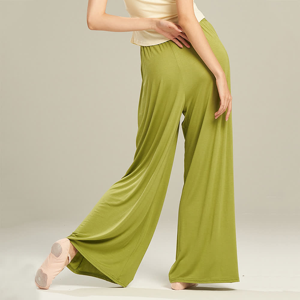 Olivenorma Modal Comfortable Drape Yoga Dance Straight Pants - Avocado Green - 2XL - image 0