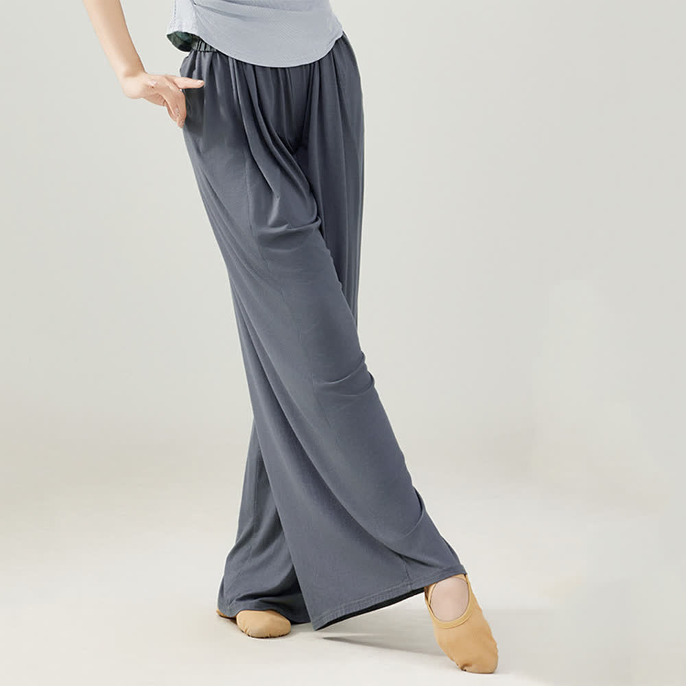Olivenorma Modal Comfortable Drape Yoga Dance Straight Pants - Gray - 2XL - image 24