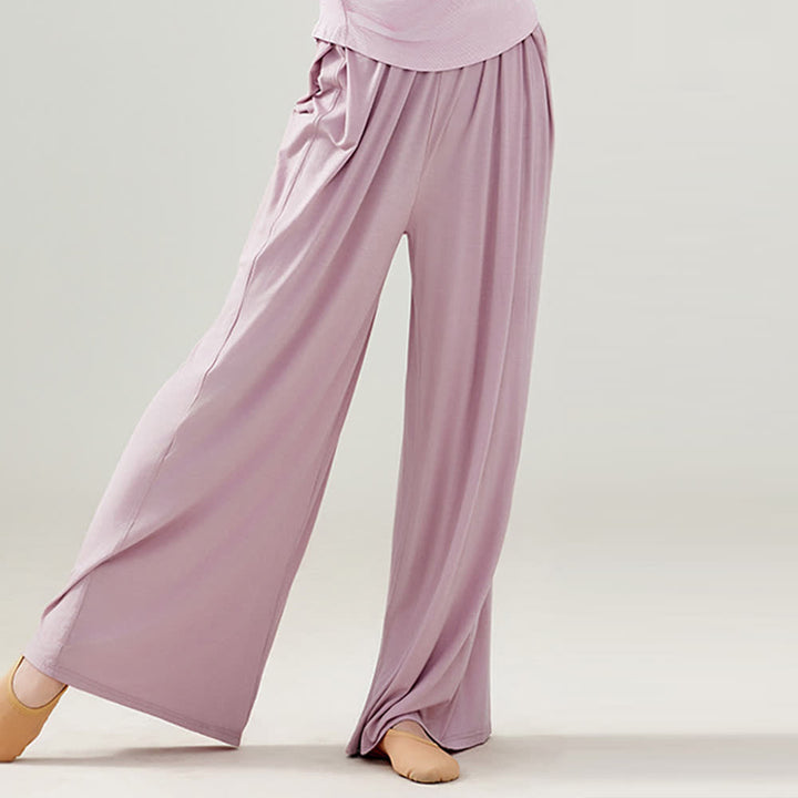 Olivenorma Modal Comfortable Drape Yoga Dance Straight Pants - Light Purple - 2XL - image 16