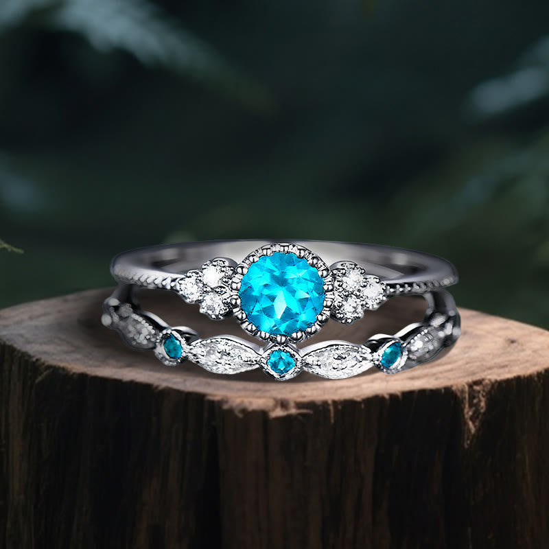 Olivenorma Nemesis Duo Ring - Aquamarine - US 10 - image 6