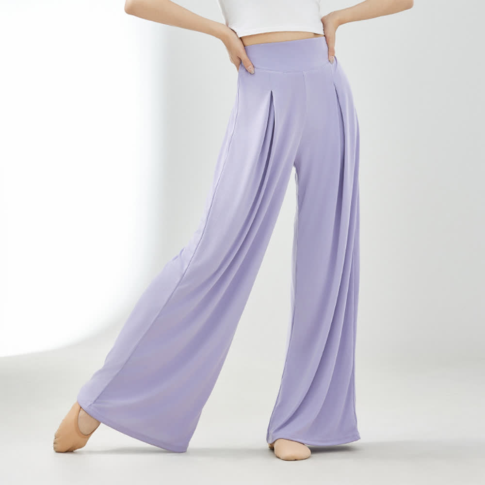 Olivenorma Cuprammonium Rayon Drape Yoga Dance Wide-Leg Pants - Purple - XL - image 8