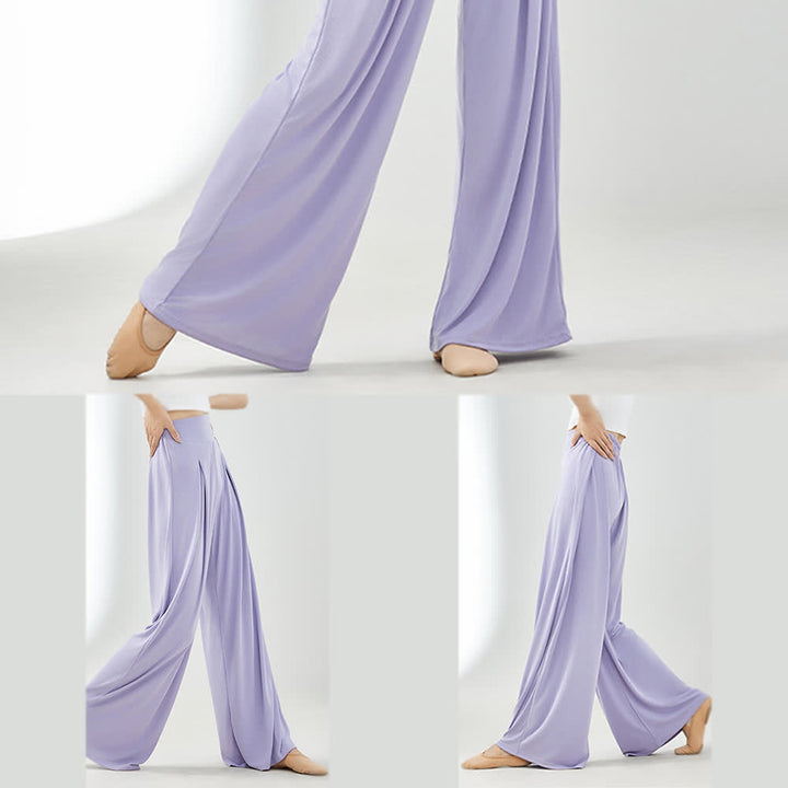 Olivenorma Cuprammonium Rayon Drape Yoga Dance Wide-Leg Pants - image 9