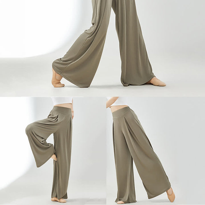 Olivenorma Cuprammonium Rayon Drape Yoga Dance Wide-Leg Pants - image 11
