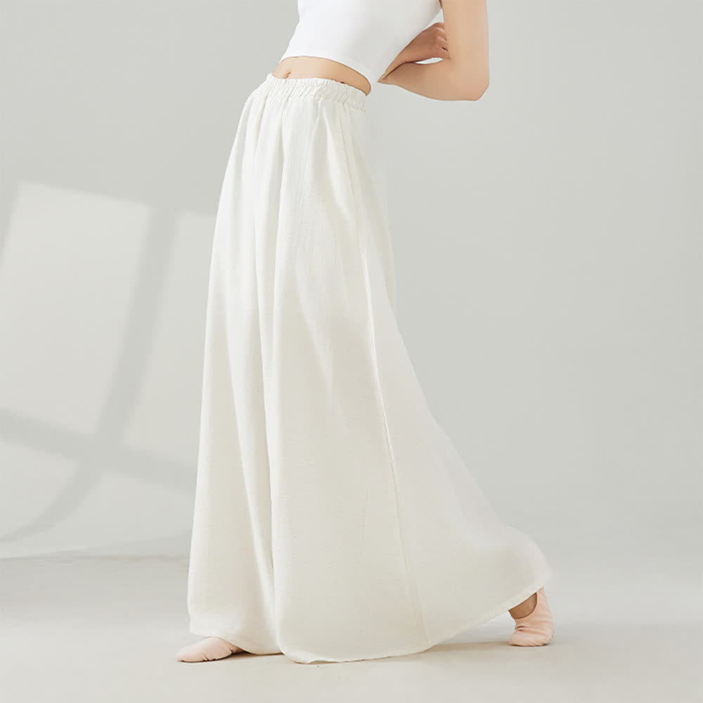 Olivenorma Viscose Drape Yoga Wide-Leg Flared Pants - White - One Size Fits All - image 0