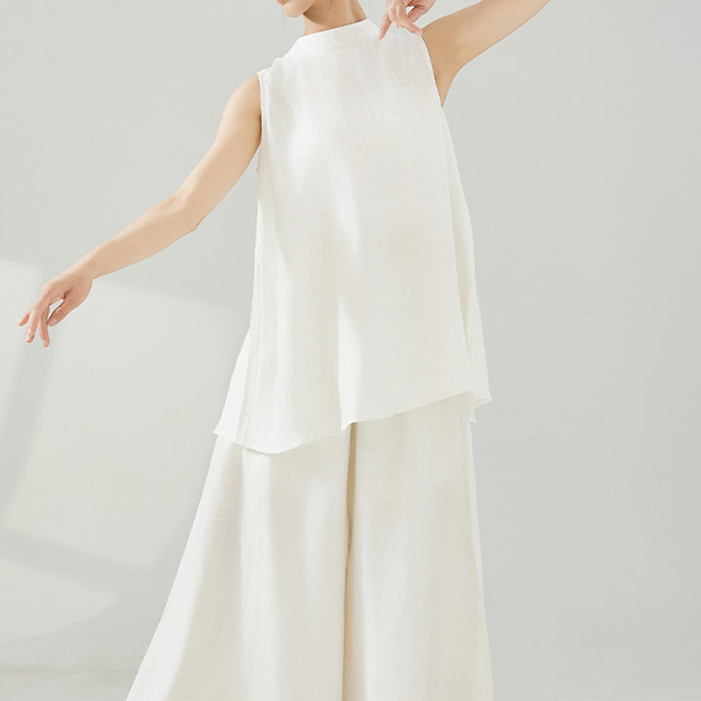 Olivenorma Viscose Drape Yoga Wide-Leg Flared Pants - image 2