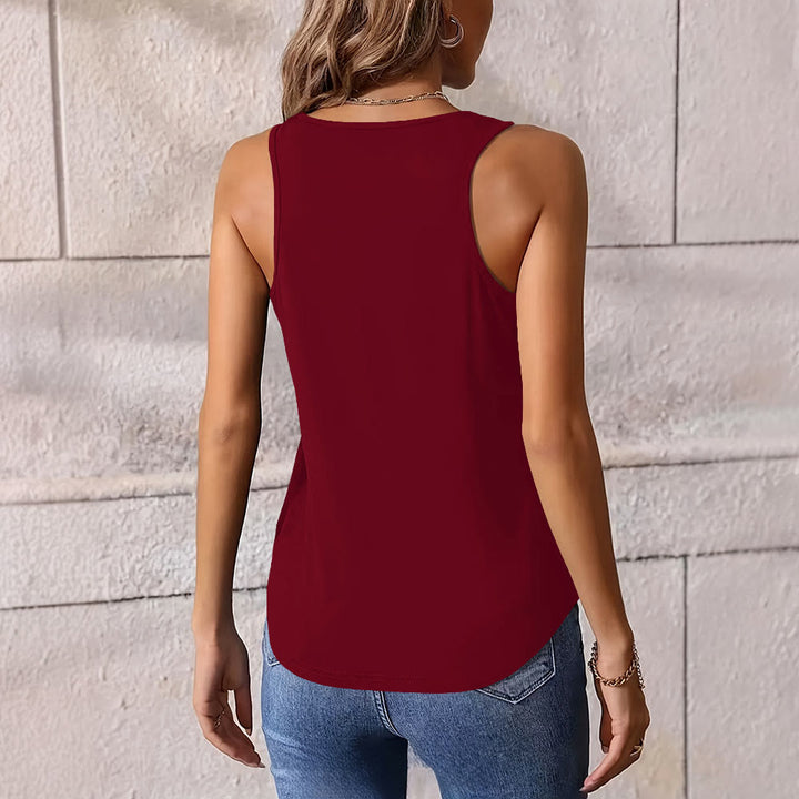 Olivenorma Summer Casual T-Shirt for Women Crewneck Sleeveless Tank Top - image 2
