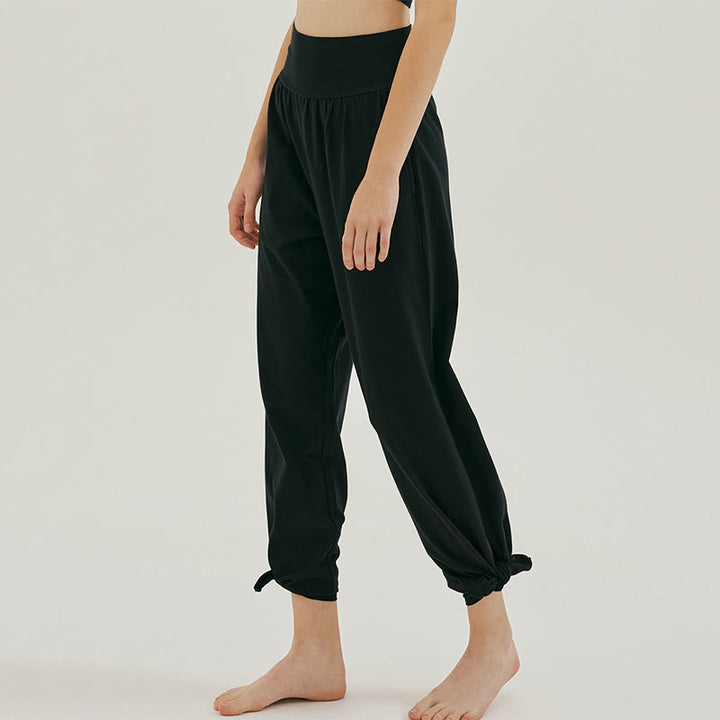 Olivenormafor High Waist Loose Fit Sweatpants Wide Leg Yoga Pants - Black - L - image 6