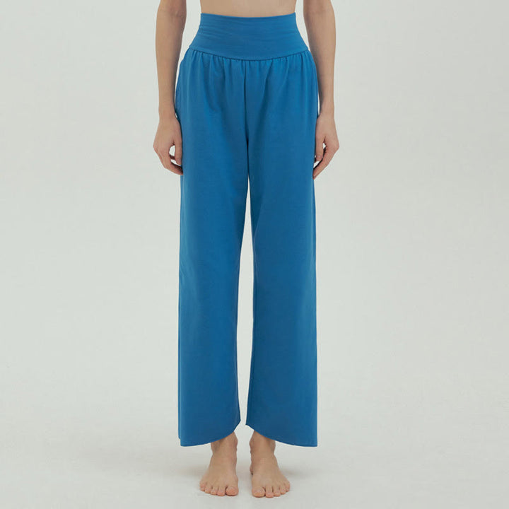 Olivenormafor High Waist Loose Fit Sweatpants Wide Leg Yoga Pants - Blue - L - image 25