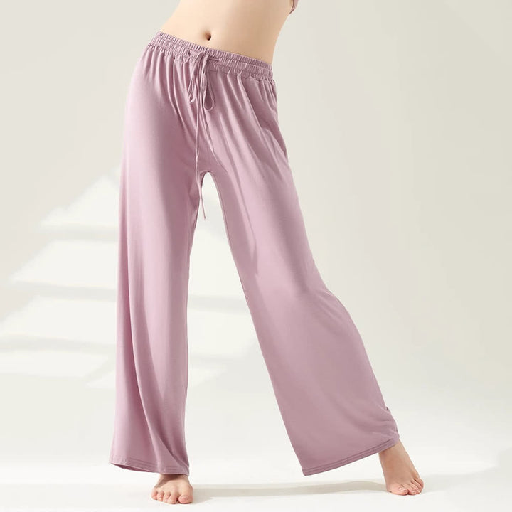 Olivenorma Modal Straight-Leg Wide-Leg Yoga Pants - Pink - XL - image 4