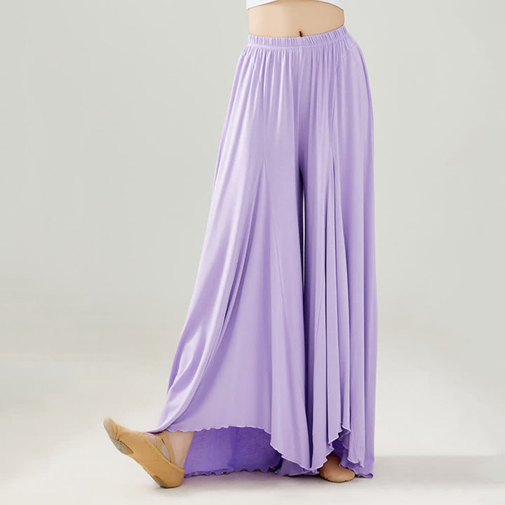 Olivenorma Modal Loose Flowy Ruffle Yoga Pants - Purple - XL - image 12