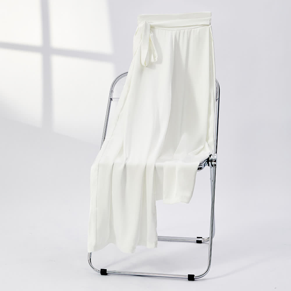 Olivenorma Polyester Flowy Loose Wide-Leg Bandage Yoga Pants - White - XL - image 15