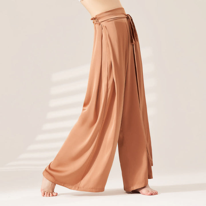 Olivenorma Polyester Flowy Loose Wide-Leg Bandage Yoga Pants - Orange - XL - image 12