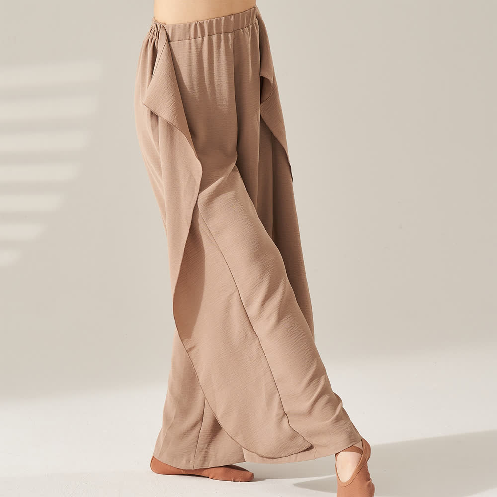 Olivenorma Polyester Flowy Wide-Leg Elastic Yoga Pants - image 7