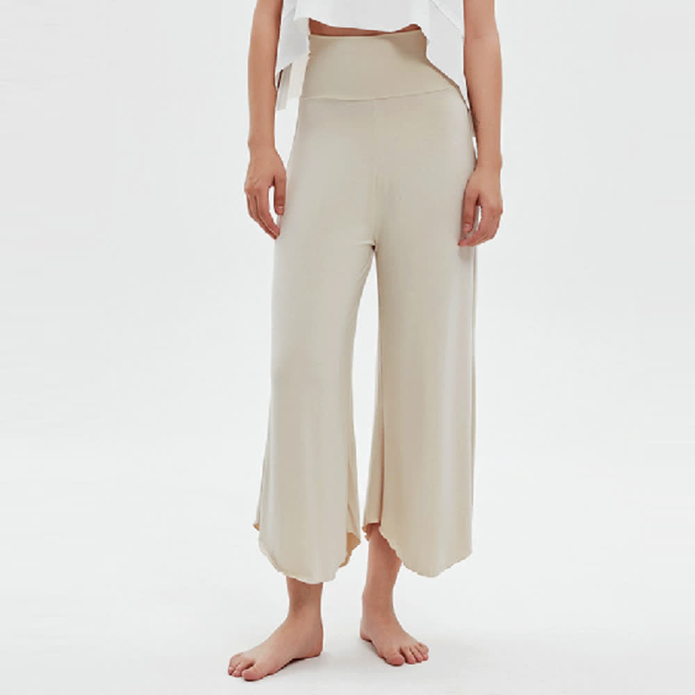 Olivenorma Plain Color High-Waist Wide-Leg Loose Flare Yoga Pants - image 3