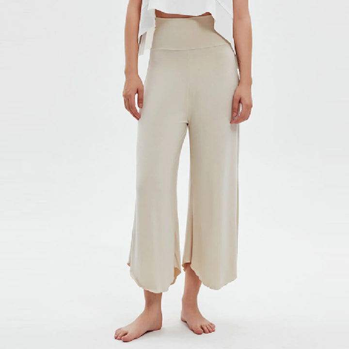 Olivenorma Plain Color High-Waist Wide-Leg Loose Flare Yoga Pants - image 3
