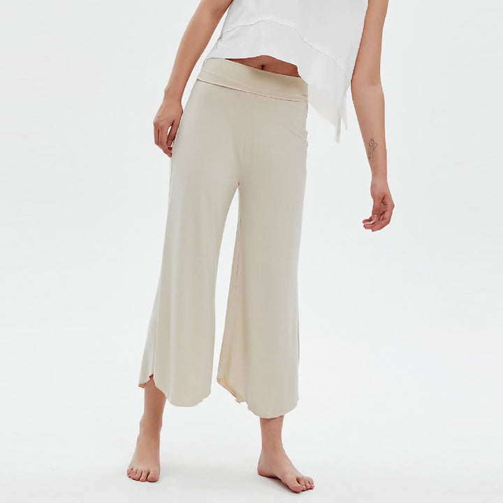 Olivenorma Plain Color High-Waist Wide-Leg Loose Flare Yoga Pants - image 4