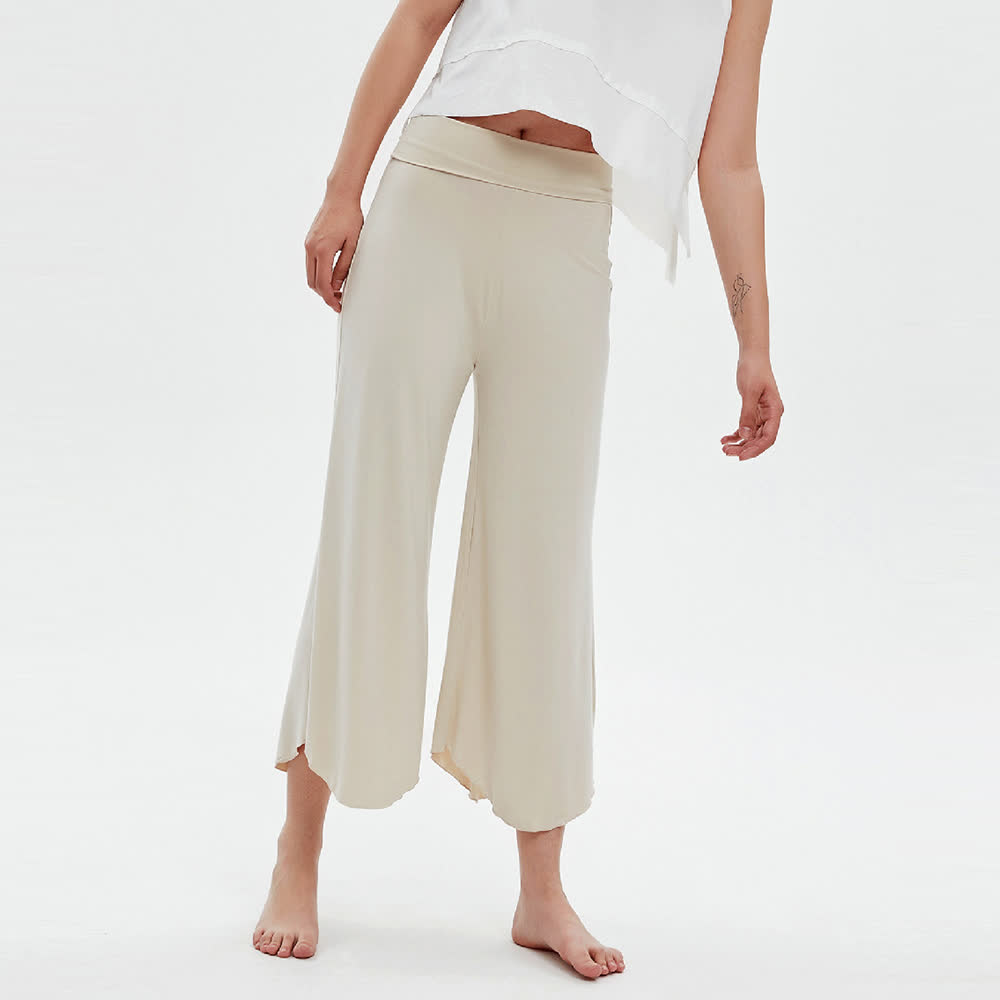 Olivenorma Plain Color High-Waist Wide-Leg Loose Flare Yoga Pants - image 4