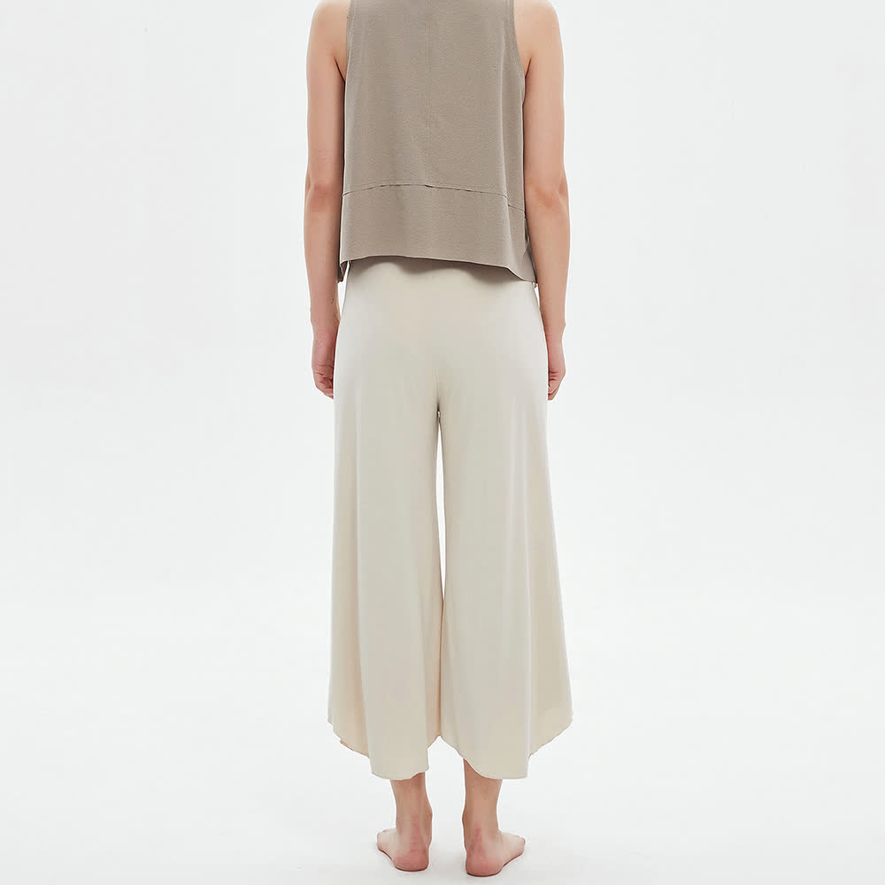 Olivenorma Plain Color High-Waist Wide-Leg Loose Flare Yoga Pants - image 1