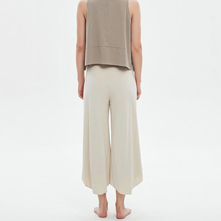 Olivenorma Plain Color High-Waist Wide-Leg Loose Flare Yoga Pants - image 1
