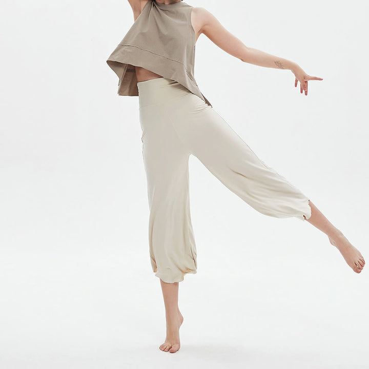 Olivenorma Plain Color High-Waist Wide-Leg Loose Flare Yoga Pants - image 2