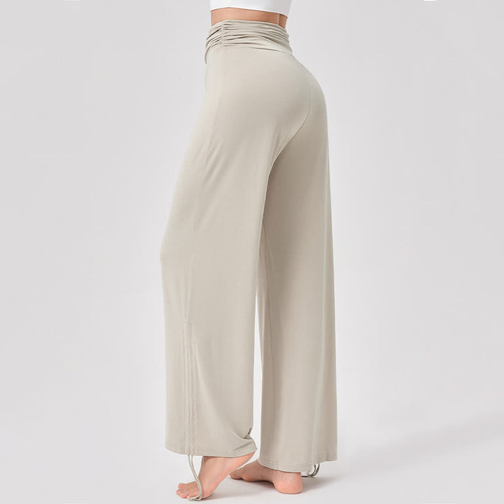 Olivenorma Viscose High-Waist Loose-Fit Shirred Yoga Pants - image 1