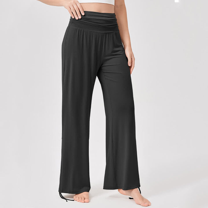 Olivenorma Viscose High-Waist Loose-Fit Shirred Yoga Pants - image 31