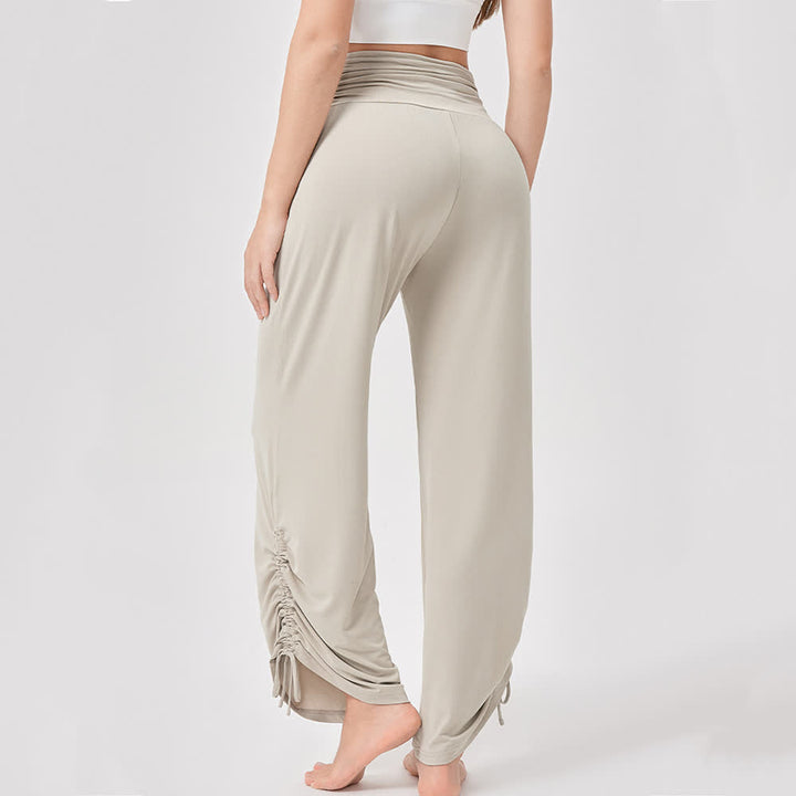 Olivenorma Viscose High-Waist Loose-Fit Shirred Yoga Pants - image 2