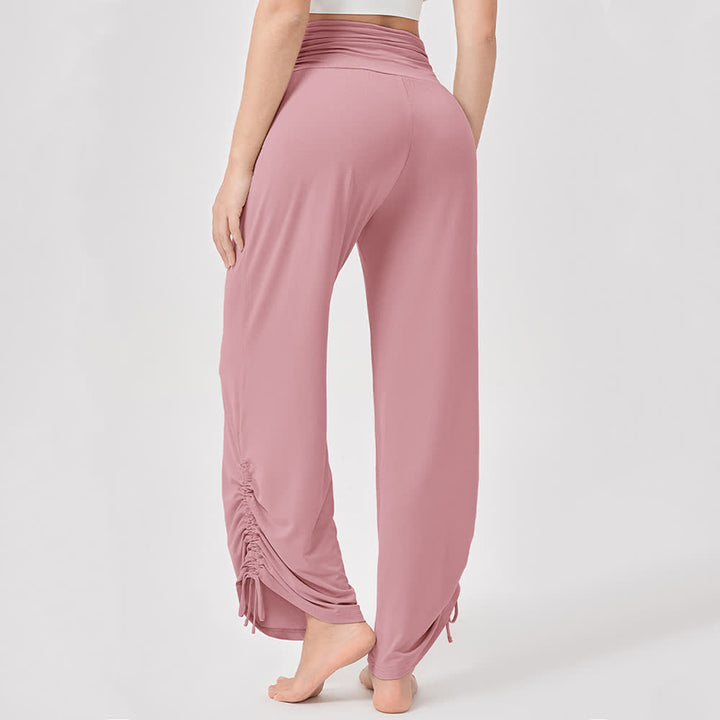 Olivenorma Viscose High-Waist Loose-Fit Shirred Yoga Pants - image 22