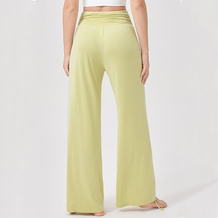 Olivenorma Viscose High-Waist Loose-Fit Shirred Yoga Pants - image 10