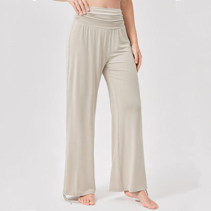 Olivenorma Viscose High-Waist Loose-Fit Shirred Yoga Pants - image 3