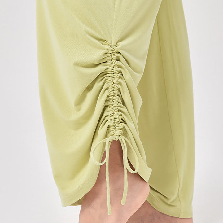 Olivenorma Viscose High-Waist Loose-Fit Shirred Yoga Pants - image 14