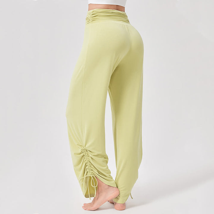 Olivenorma Viscose High-Waist Loose-Fit Shirred Yoga Pants - image 8