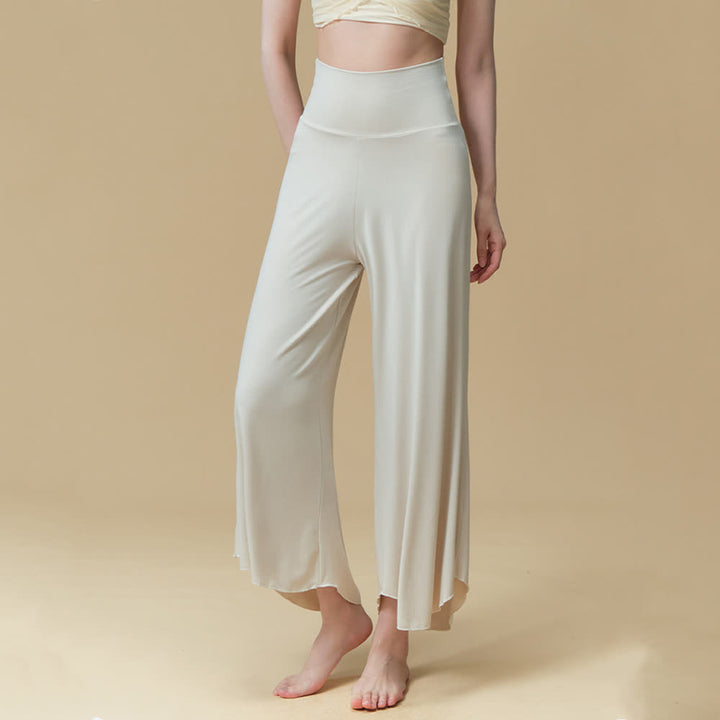 Olivenorma Nylon High-Waist Breathable Yoga Pilates Pants - Off-White - L - image 0
