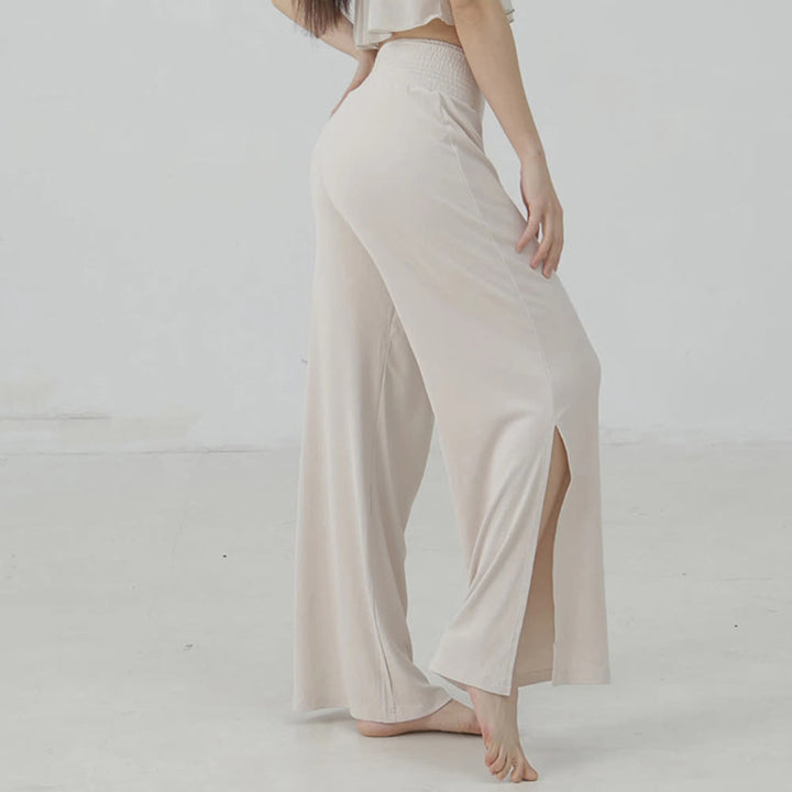 Olivenorma Cotton High-Waist Wide-Leg Slit Yoga Pants - image 3