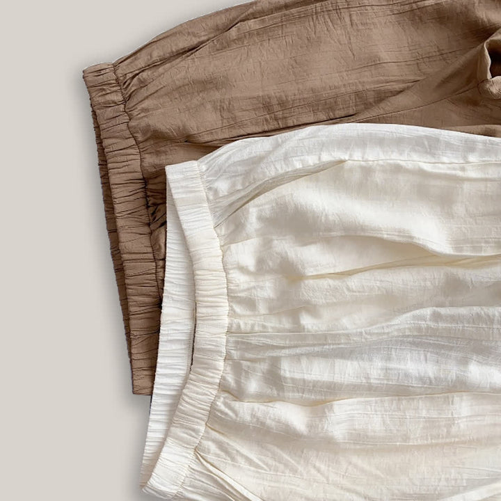 Olivenorma Tencel Cotton Linen Loose Wide-Leg Yoga Pants - image 10